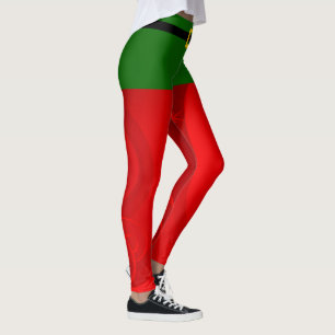 Elf Niedlich Women's Red & Green Christmas Elves Leggings