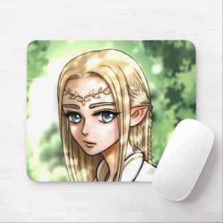 Elf Nymph Anime Manga Style Character Mousepad