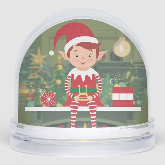 Elf on Shelf Christmas Snow Globe Schneekugeln (Vorderseite)