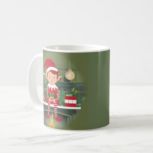 Elf on Shelf Coffee Tasse (Vorderseite Links)