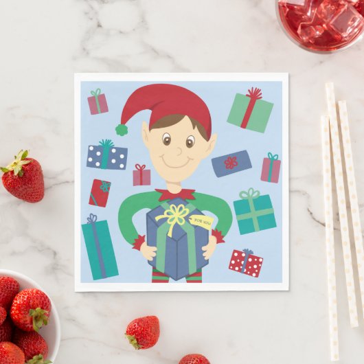 Elf Packgeschenke Serviette (Beispiel)