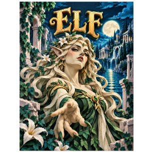 Elf, Paper Cut Monster Postkarte
