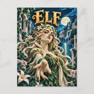 Elf, Paper Cut Monster Postkarte