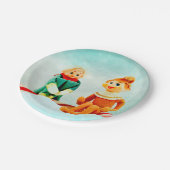 Elf Pappteller (Schrägansicht)