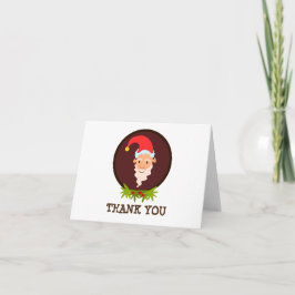 Elf Portrait Blank Danke Note Card