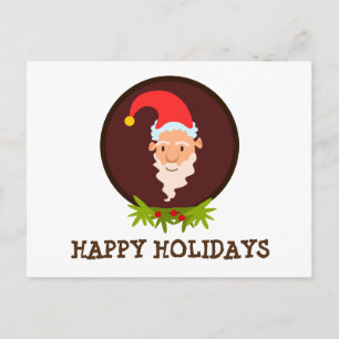 Elf Portrait Happy Holidays Post Card Feiertagspostkarte