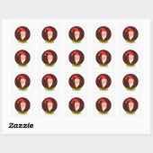 Elf Portrait Square Sticker (Blatt)