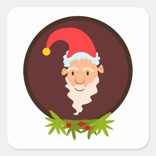 Elf Portrait Square Sticker (Vorderseite)