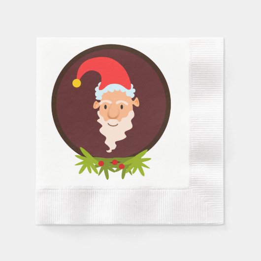 Elf Portrait White Paper Napkin Serviette (Vorderseite)