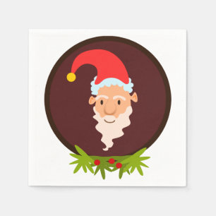 Elf Portrait White Paper Napkin Serviette