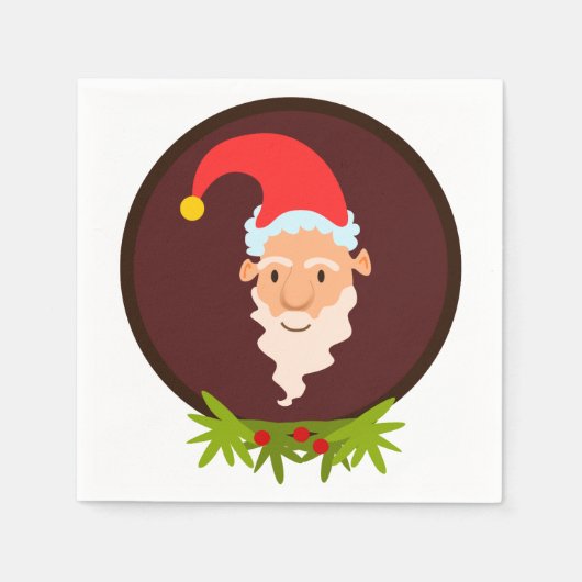 Elf Portrait White Paper Napkin Serviette (Vorderseite)