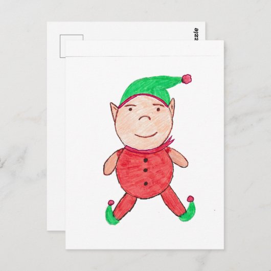 Elf Postkarte (Vorne/Hinten)