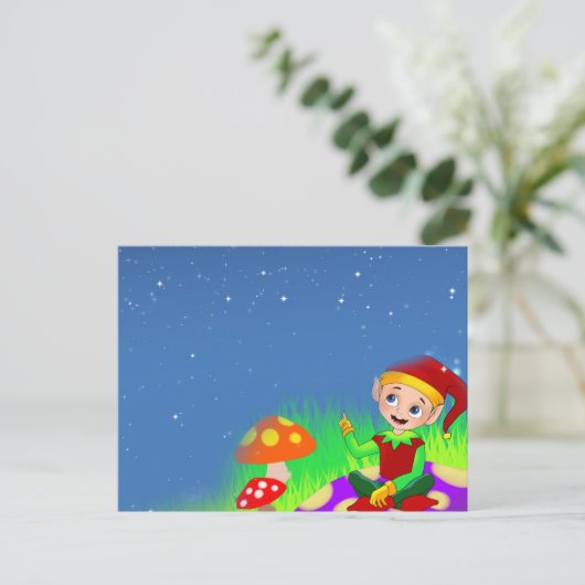 Elf Postkarte (Stehend Vorderseite)