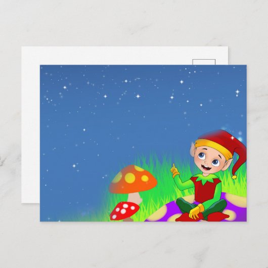 Elf Postkarte (Vorne/Hinten)