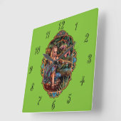 Elf Princess Quadratische Wanduhr (Winkel)