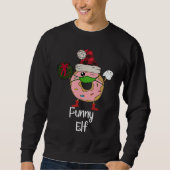 Elf Quarantine Christmas Donut 2020 Personality Fa Sweatshirt (Vorderseite)