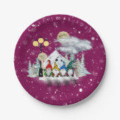 Elf Quartet Weihnachts-Party Paper Teller (Vorderseite)