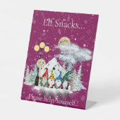 Elf Quartet Weihnachtsgebäck Party Snacks Sockelschild (Vorderseite)