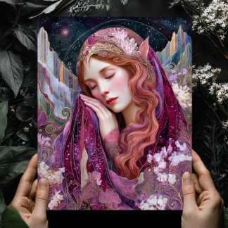 Elf Queen Goddess Celestial Fantasy Wall Art Print Poster