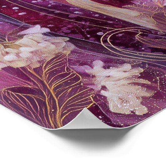 Elf Queen Goddess Celestial Fantasy Wall Art Print Poster (Ecke)