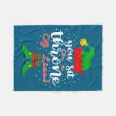 Elf Quotes You Sit On A Throne Of Lies ! Christmas Fleecedecke (Vorderseite (Horizontal))