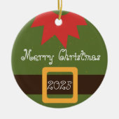 Elf Red Green Have Yourself Merry Little Christmas Keramik Ornament (Vorne)