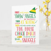Elf Reiseplan Weihnachtskarte Karte (Gelbe Blume)