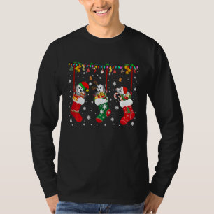 ELF-Rentier-Santa-Opossum in Weihnachts-Sockenlich T-Shirt