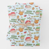 Elf, Rentier, Weihnachten, Frohe Weihnachtsmuster Geschenkpapier Set (Beispiel)