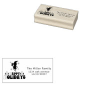 Elf Retro Frohe Weihnachtsfeiertage Gummistempel (Stempel)