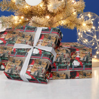 Elf Ride Along (Zug) Wrapping Paper Geschenkpapier