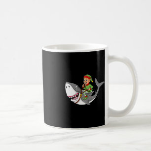 Elf Riding Shark Christmas Boys Girls Kinder Weihn Kaffeetasse