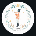 Elf Rohre Piping 12 Tage Weihnachtsvolk Runder Aufkleber<br><div class="desc">Elf Rohrleitungen. Niedliche Festtage "12 Tage Weihnachten" Illustration. Karo für passende Produkte in meinem Shop. Behalt alle im selben Stil. Personalisieren, bestellen, empfangen, genießen und zurückkommen! Am zwölften Weihnachtsfeiertag schickte mir meine wahre Liebe: Zwölf Trommler trommeln, elf Piper, zehn Lords a-leaping, neun Damen tanzen, acht a-melken, sieben Schwäne a-Schwimmen, sechs...</div>