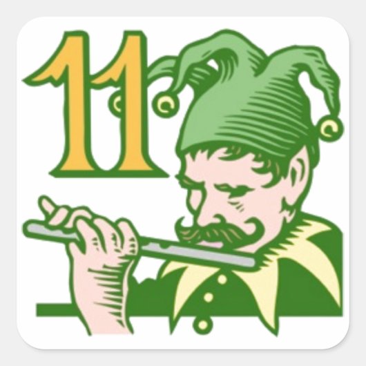 Elf Rohrleitungen Quadratischer Aufkleber (Vorderseite)