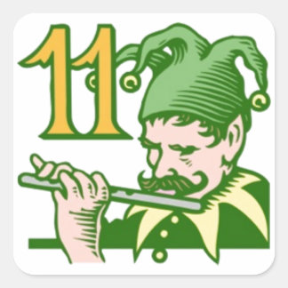 Elf Rohrleitungen Quadratischer Aufkleber