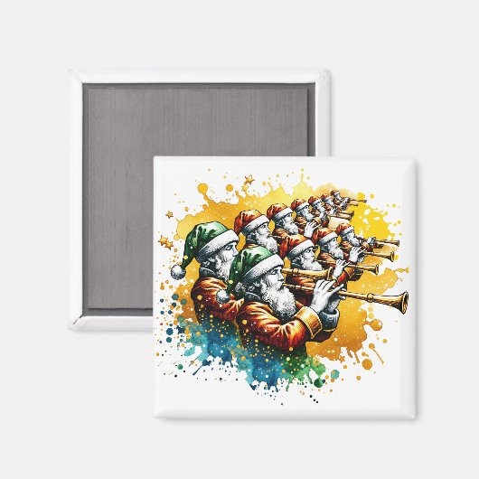 Elf Rohrleitungen | Zwölf Tage Weihnachten Magnet (Vorderseite/Rückseite)