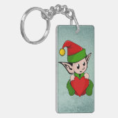 Elf rotes Herz Schlüsselanhänger (Vorderseite links)