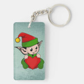 Elf rotes Herz Schlüsselanhänger (Rückseite)