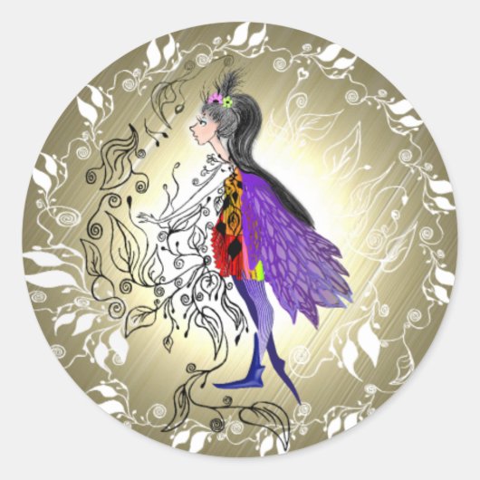 Elf Runder Aufkleber (Vorderseite)