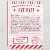 Elf sagt "Auf Wiedersehen" Feiertagskarte (Vorne/Hinten)