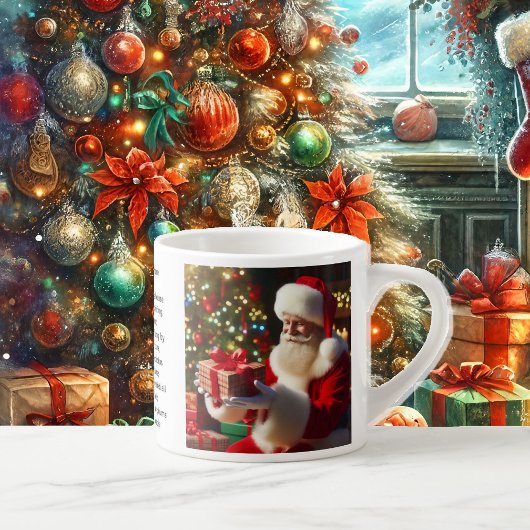 Elf Santa Claus Fügen Sie dem Kind den Namen Weihn Espressotasse