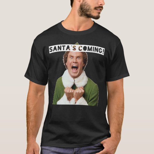 Elf - Santa&x27;s kommt! Klassischer T - Shirt (Vorderseite)