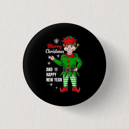 Elf-Santa-Zeichen Button (Vorderseite)