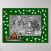 Elf Scene Holiday Frame Ihr eigenes Foto Poster (Vorne)