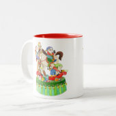 Elf-Schaukelpferd Zweifarbige Tasse (Vorderseite Links)