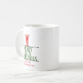 Elf-Scherereien Weihnachtsgruß-Schild Kaffeetasse (Vorderseite Links)