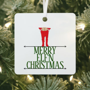 Elf-Scherz Corporate Weihnachten Ornament Aus Metall