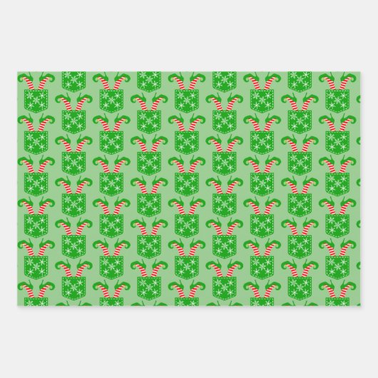 Elf Schuhe im Pocket Trio Geschenkpapier Set (Vorderseite 3)