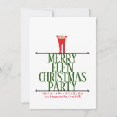 Elf Shenanigans Funny Christmas Party Einladung (Vorderseite)