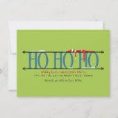 Elf Shenanigans Ho Ho Ho Weihnachts-Party Einladung (Vorderseite)